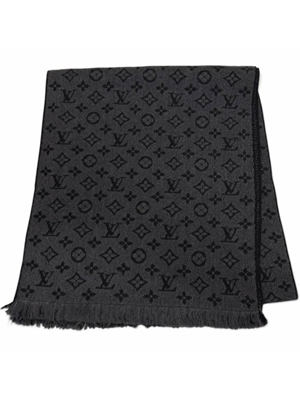Louis Vuitton Monogram Classic Wool 100% Scarf Anthracite